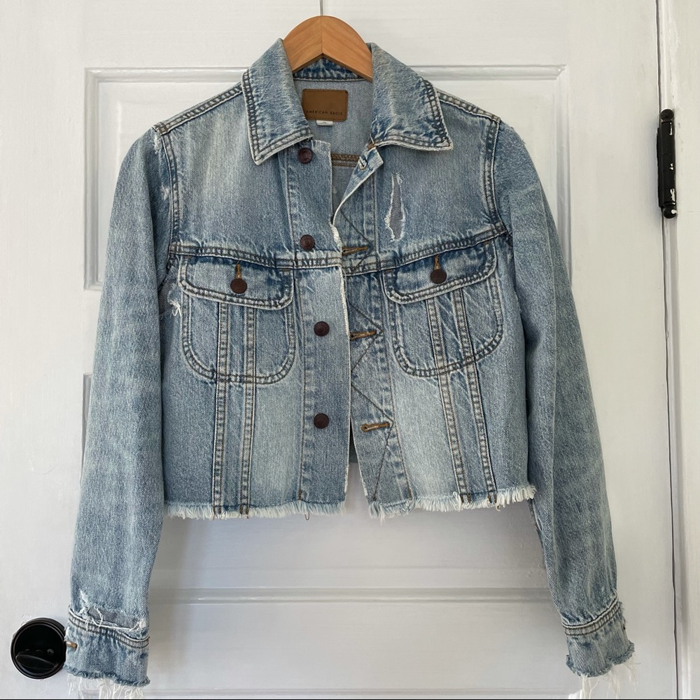 AE Cropped Denim Jacket XXS